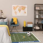 Los Angeles Chargers Homefield Football Field Area Rug 4x6