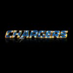Los Angeles Chargers Lighted Recycled Metal Wordmark Logo Sign