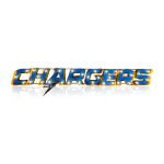 Los Angeles Chargers Lighted Recycled Metal Wordmark Logo Sign