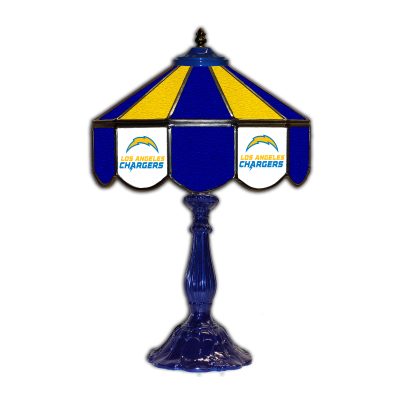 Los Angeles Chargers Tiffany Style 21 inch Glass Table Lamp