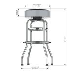 Los Angeles Kings Chrome Bar Stool 7 Los Angeles Kings Chrome Bar Stool