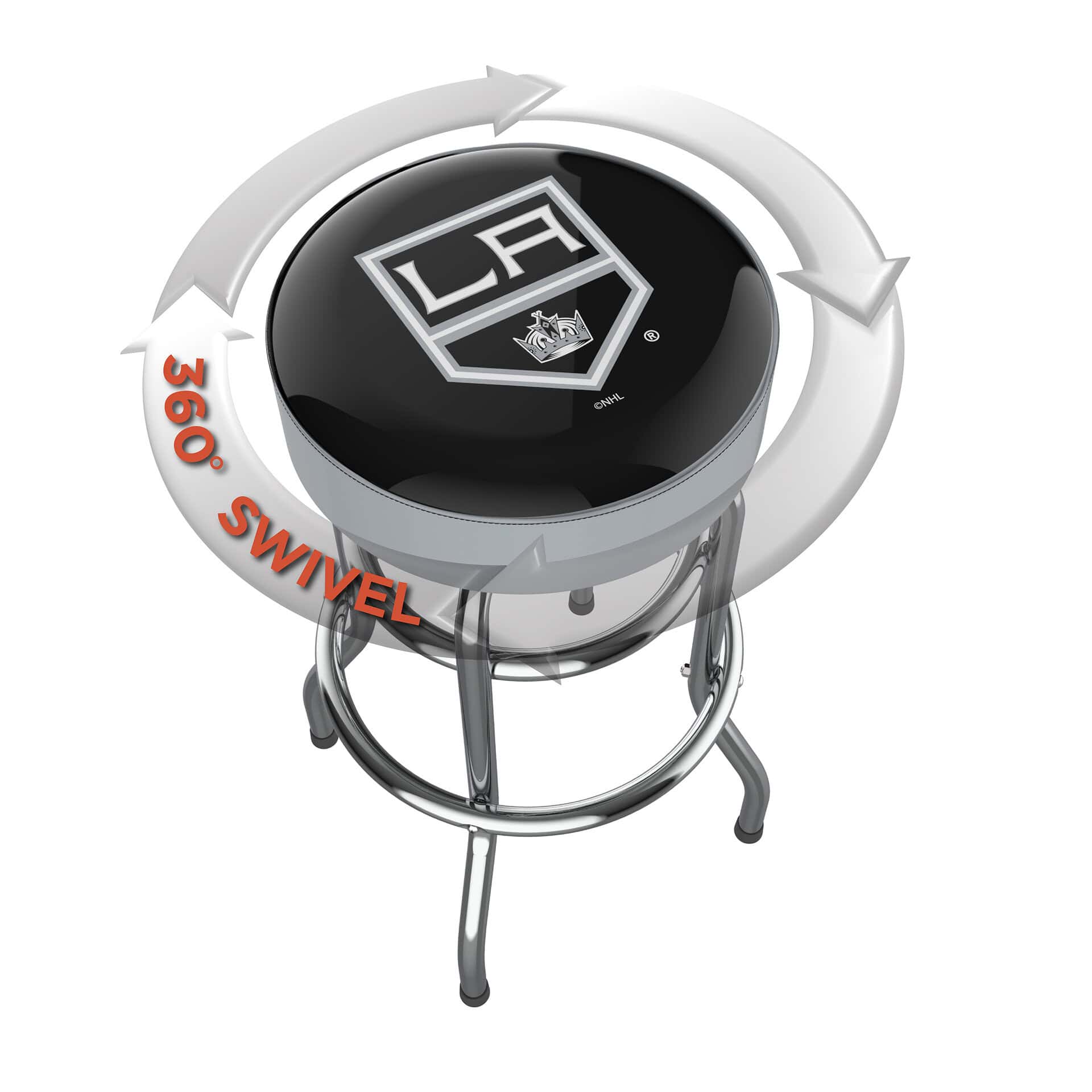 Los Angeles Kings Chrome Bar Stool 6 Los Angeles Kings Chrome Bar Stool - Image 6