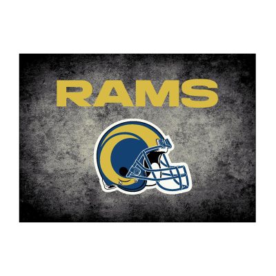 Los Angeles Rams 4x6 Distressed Area Rug Officially Licensed NFL
