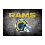 Los Angeles Rams 6x8 Distressed Area Rug Officially Licensed