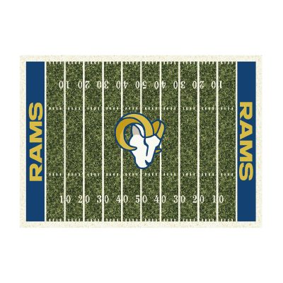 Los Angeles Rams 8x11 Football Field Premium Nylon Rug