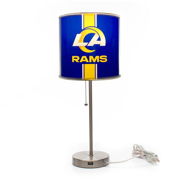 Los Angeles Rams Chrome USB Charging Station Lamp 1