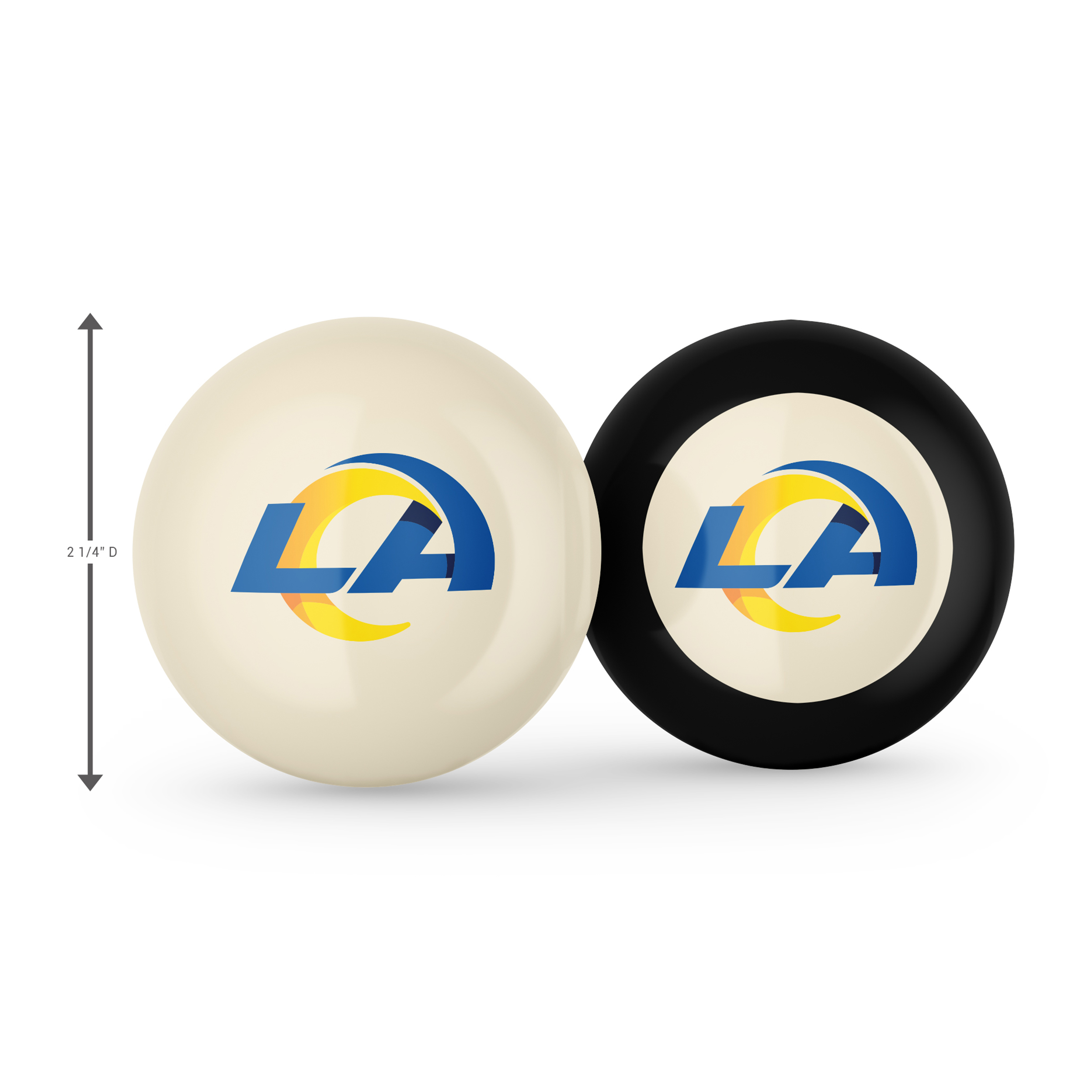 Los Angeles Rams Grade A Polyester Logo Cue Ball & 8 Ball 3 Los Angeles Rams Grade A Polyester Logo Cue Ball & 8 Ball - Image 3