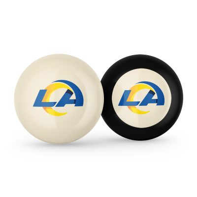 Los Angeles Rams Grade A Polyester Logo Cue Ball & 8 Ball