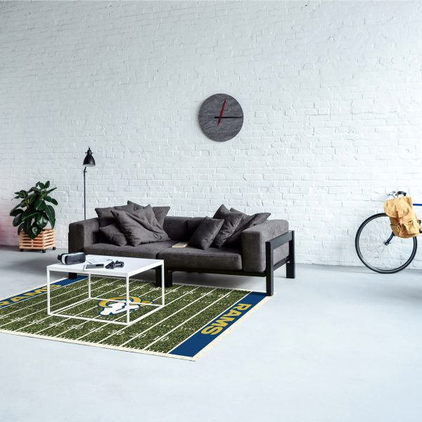 Los Angeles Rams Homefield Football Field Area Rug 4x6 1 1