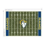 Los Angeles Rams Homefield Football Field Area Rug 4x6