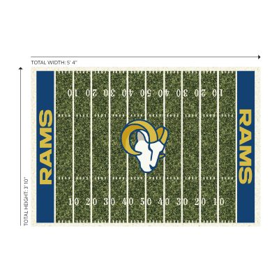 Los Angeles Rams Homefield Football Field Area Rug 4x6