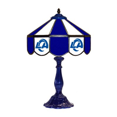Los Angeles Rams Tiffany Style 21 inch Glass Table Lamp