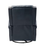 Louise Navy Genuine Leather Nailhead Trim Swivel Rocker Recliner 10 Louise Navy Genuine Leather Nailhead Trim Swivel Rocker Recliner