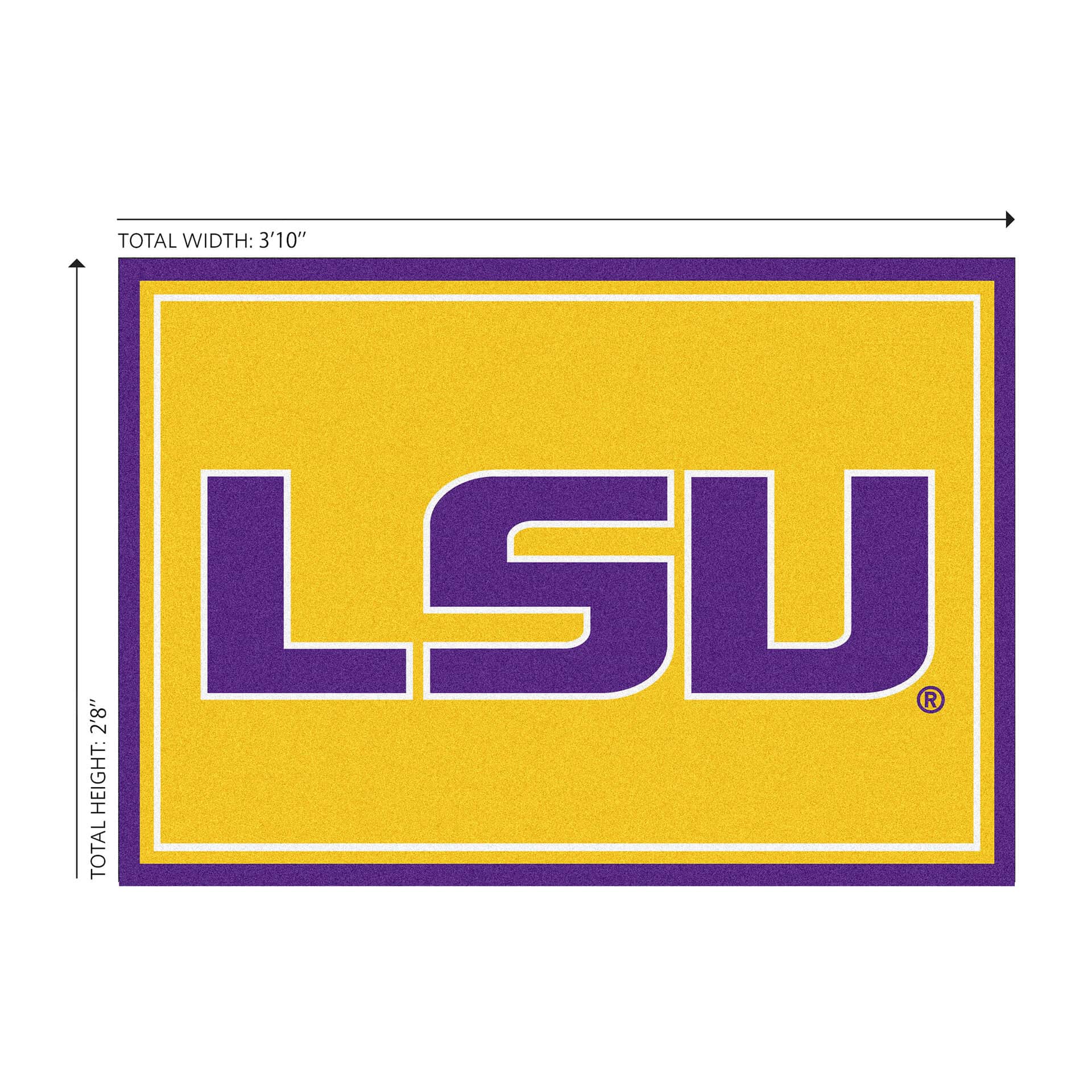 Louisiana State University 3x4 Area Rug 3 Louisiana State University 3x4 Area Rug - Image 3