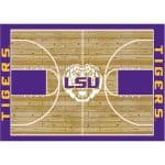 Louisiana State University 4x6 Courtside Rug 4 Louisiana State University 4x6 Courtside Rug