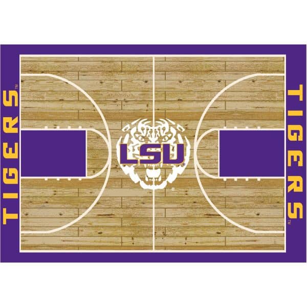 Louisiana State University 4x6 Courtside Rug 1