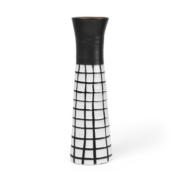 Luanda Small BlackWhite Large Ceramic Vase