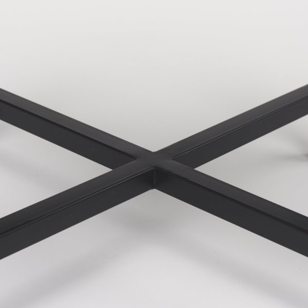 Lucas III Set of 2 15L x 15W 12L x 12W White Marble WBlack Iron Frame Accent Tables 12