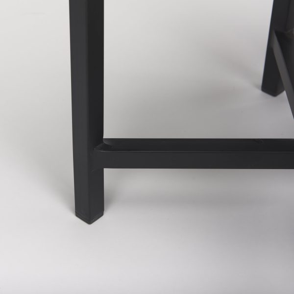 Lucas III Set of 2 15L x 15W 12L x 12W White Marble WBlack Iron Frame Accent Tables 13