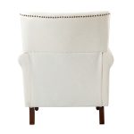 Lucas Ivory Vegan Leather Nailhead Trim Armchair 9 Lucas Ivory Vegan Leather Nailhead Trim Armchair