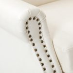 Lucas Ivory Vegan Leather Nailhead Trim Armchair 10 Lucas Ivory Vegan Leather Nailhead Trim Armchair