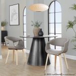 LumiSource Curvo Contemporary Light Grey Chair Natural Wood (Set of 2) 10 LumiSource Curvo Contemporary Light Grey Chair Natural Wood (Set of 2)