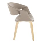 LumiSource Curvo Contemporary Light Grey Chair Natural Wood (Set of 2) 13 LumiSource Curvo Contemporary Light Grey Chair Natural Wood (Set of 2)