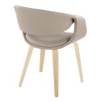 LumiSource Curvo Contemporary Light Grey Chair Natural Wood (Set of 2) 14 LumiSource Curvo Contemporary Light Grey Chair Natural Wood (Set of 2)