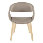 LumiSource Curvo Contemporary Light Grey Chair Natural Wood (Set of 2) 16 LumiSource Curvo Contemporary Light Grey Chair Natural Wood (Set of 2)