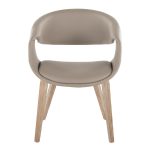 LumiSource Curvo Contemporary Light Grey Chair, Whitewashed Wood (Set of 2) 16 LumiSource Curvo Contemporary Light Grey Chair, Whitewashed Wood (Set of 2)