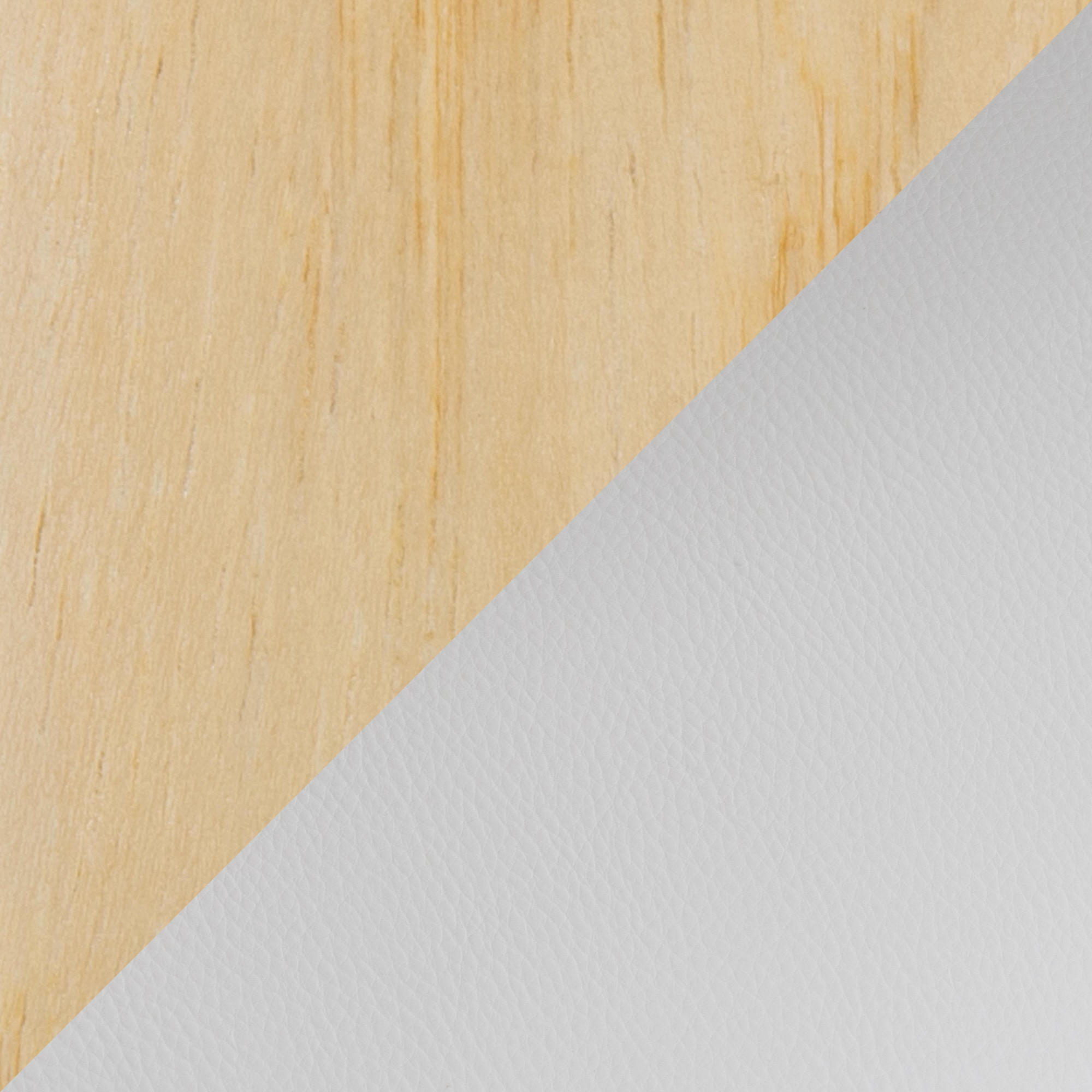 LumiSource Curvo Contemporary White Faux Leather Chair, Natural (Set of 2) 9 LumiSource Curvo Contemporary White Faux Leather Chair, Natural (Set of 2) - Image 9