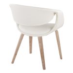 LumiSource Curvo Contemporary Whitewashed Wood and White Chair (Set of 2) 14 LumiSource Curvo Contemporary Whitewashed Wood and White Chair (Set of 2)