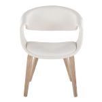 LumiSource Curvo Contemporary Whitewashed Wood and White Chair (Set of 2) 16 LumiSource Curvo Contemporary Whitewashed Wood and White Chair (Set of 2)