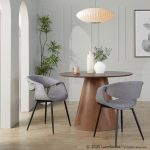 LumiSource Curvo Grey Fabric Black Metal Contemporary Chairs (Set of 2) 10 LumiSource Curvo Grey Fabric Black Metal Contemporary Chairs (Set of 2)