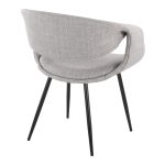 LumiSource Curvo Grey Fabric Black Metal Contemporary Chairs (Set of 2) 14 LumiSource Curvo Grey Fabric Black Metal Contemporary Chairs (Set of 2)