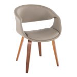 LumiSource Curvo Walnut & Grey Contemporary Chair (Set of 2) 12 LumiSource Curvo Walnut & Grey Contemporary Chair (Set of 2)