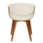 LumiSource Curvo Walnut and Cream Mid-Century Modern Chair 28 LumiSource Curvo Walnut and Cream Mid-Century Modern Chair