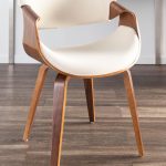 LumiSource Curvo Walnut and Cream Mid-Century Modern Chair 24 LumiSource Curvo Walnut and Cream Mid-Century Modern Chair