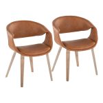 LumiSource Curvo Whitewashed Wood and Camel Contemporary Chairs (Set of 2) 11 LumiSource Curvo Whitewashed Wood and Camel Contemporary Chairs (Set of 2)