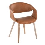 LumiSource Curvo Whitewashed Wood and Camel Contemporary Chairs (Set of 2) 12 LumiSource Curvo Whitewashed Wood and Camel Contemporary Chairs (Set of 2)