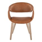 LumiSource Curvo Whitewashed Wood and Camel Contemporary Chairs (Set of 2) 16 LumiSource Curvo Whitewashed Wood and Camel Contemporary Chairs (Set of 2)