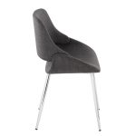 LumiSource Fabrico Charcoal Mid-Century Modern Chairs (Set of 2) 15 LumiSource Fabrico Charcoal Mid-Century Modern Chairs (Set of 2)
