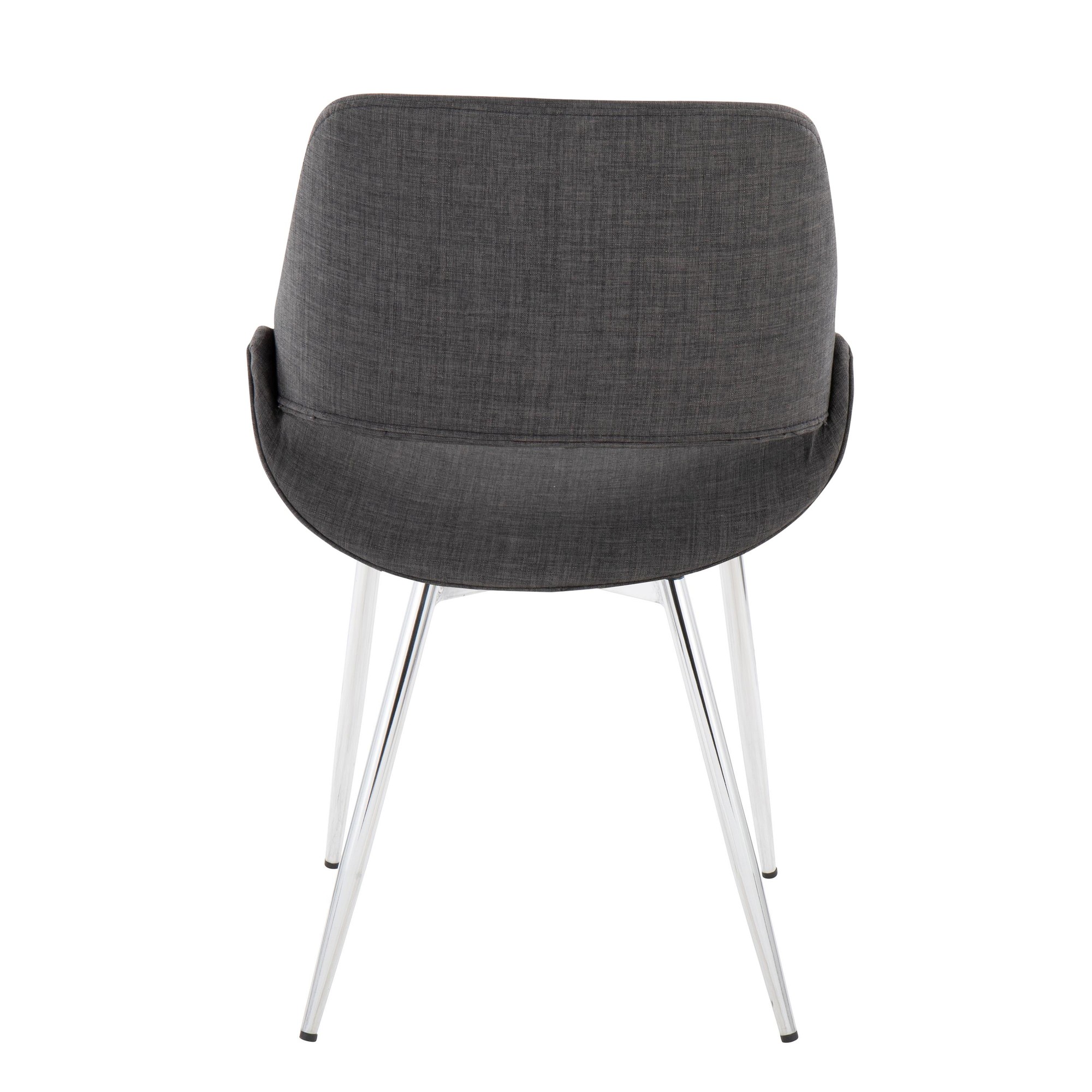 LumiSource Fabrico Charcoal Mid-Century Modern Chairs (Set of 2) 7 LumiSource Fabrico Charcoal Mid-Century Modern Chairs (Set of 2) - Image 7