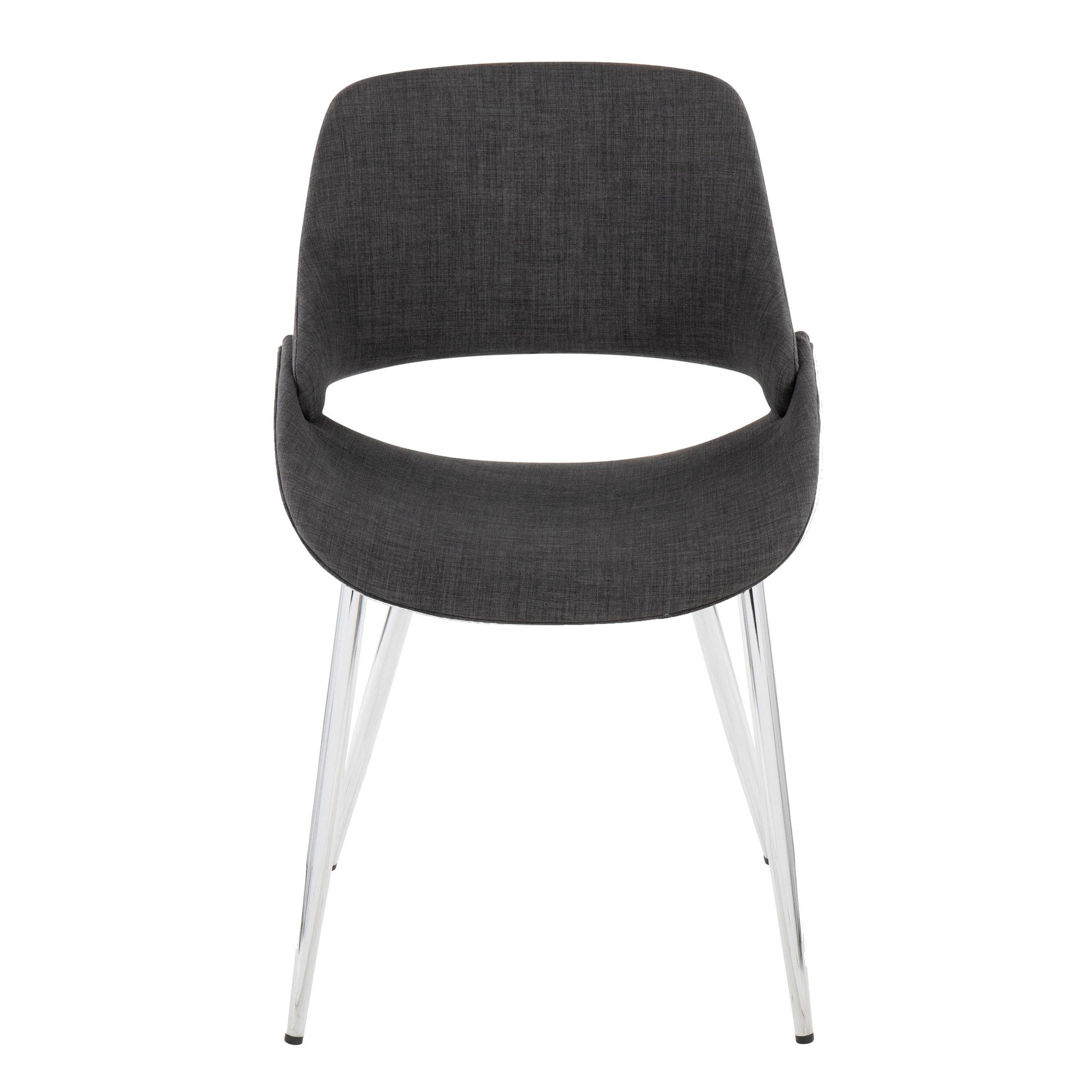 LumiSource Fabrico Charcoal Mid-Century Modern Chairs (Set of 2) 8 LumiSource Fabrico Charcoal Mid-Century Modern Chairs (Set of 2) - Image 8
