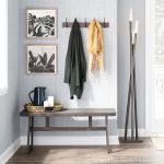 LumiSource Geo Industrial Antique Metal Espresso Bamboo Bench 10 LumiSource Geo Industrial Antique Metal Espresso Bamboo Bench