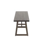 LumiSource Geo Industrial Antique Metal Espresso Bamboo Bench 12 LumiSource Geo Industrial Antique Metal Espresso Bamboo Bench