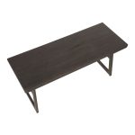 LumiSource Geo Industrial Antique Metal Espresso Bamboo Bench 16 LumiSource Geo Industrial Antique Metal Espresso Bamboo Bench