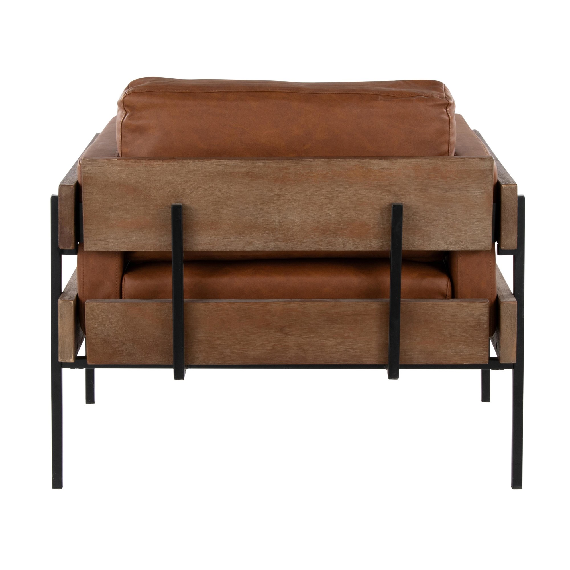 LumiSource Kari Camel Faux Leather Farmhouse Accent Chair 8 LumiSource Kari Camel Faux Leather Farmhouse Accent Chair - Image 8