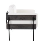 LumiSource Kari Luxe Farmhouse Accent Chair Black/Grey/White