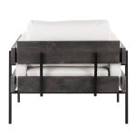 LumiSource Kari Luxe Farmhouse Accent Chair Black/Grey/White